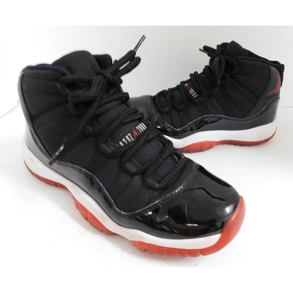 Nike Jordan 11 High Retro Bred 2019 (378038-061) With Replacement Vinyl Size 7Y